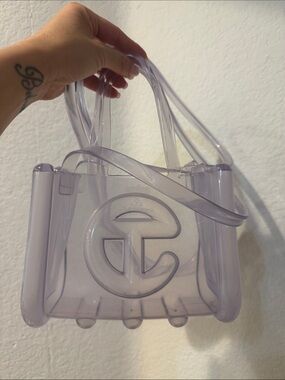 Telfar x Melissa, Jelly Tote Bag with Logo mini never used!